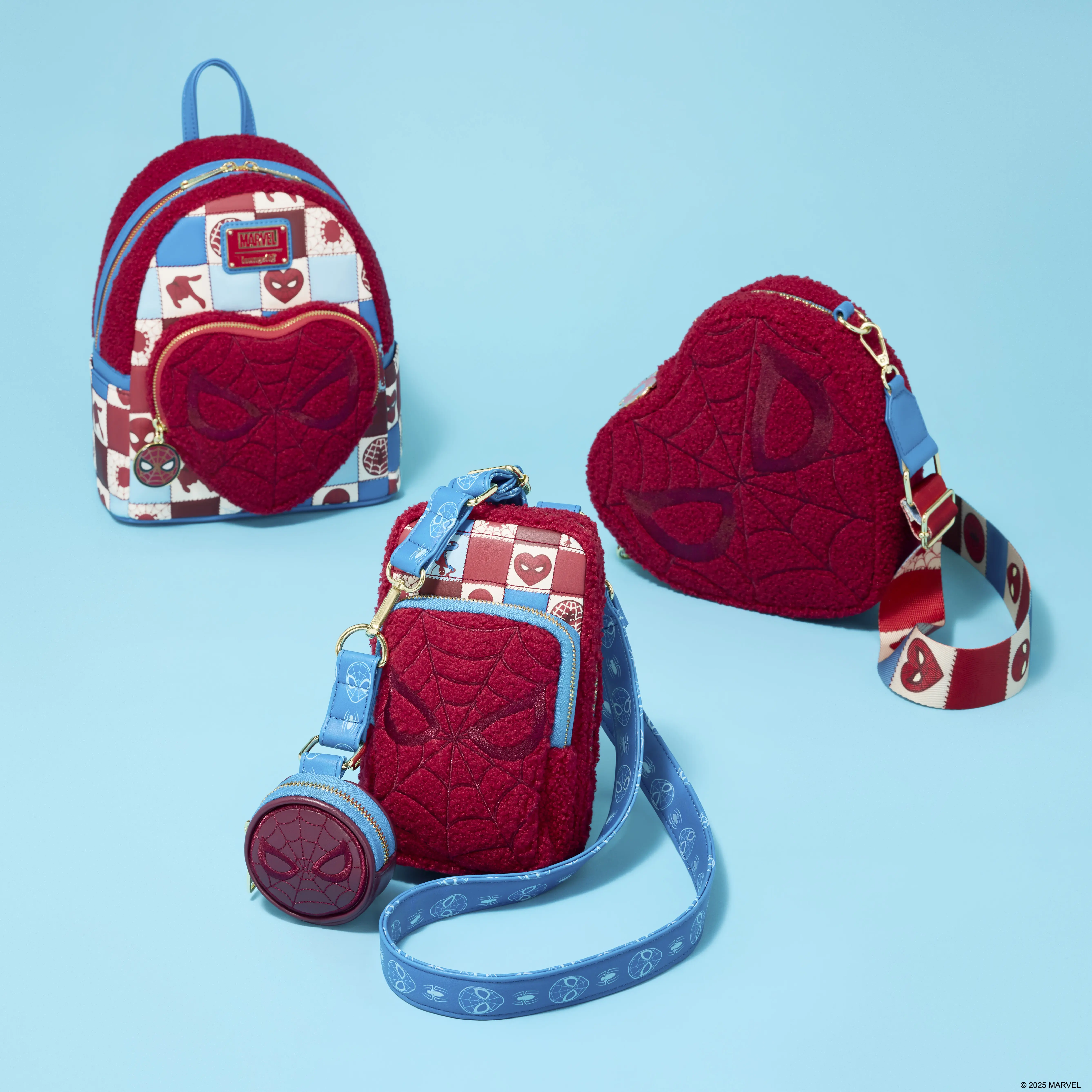 Spider-Man Sherpa Cell Phone Crossbody Bag with Coin Bag - Image 3