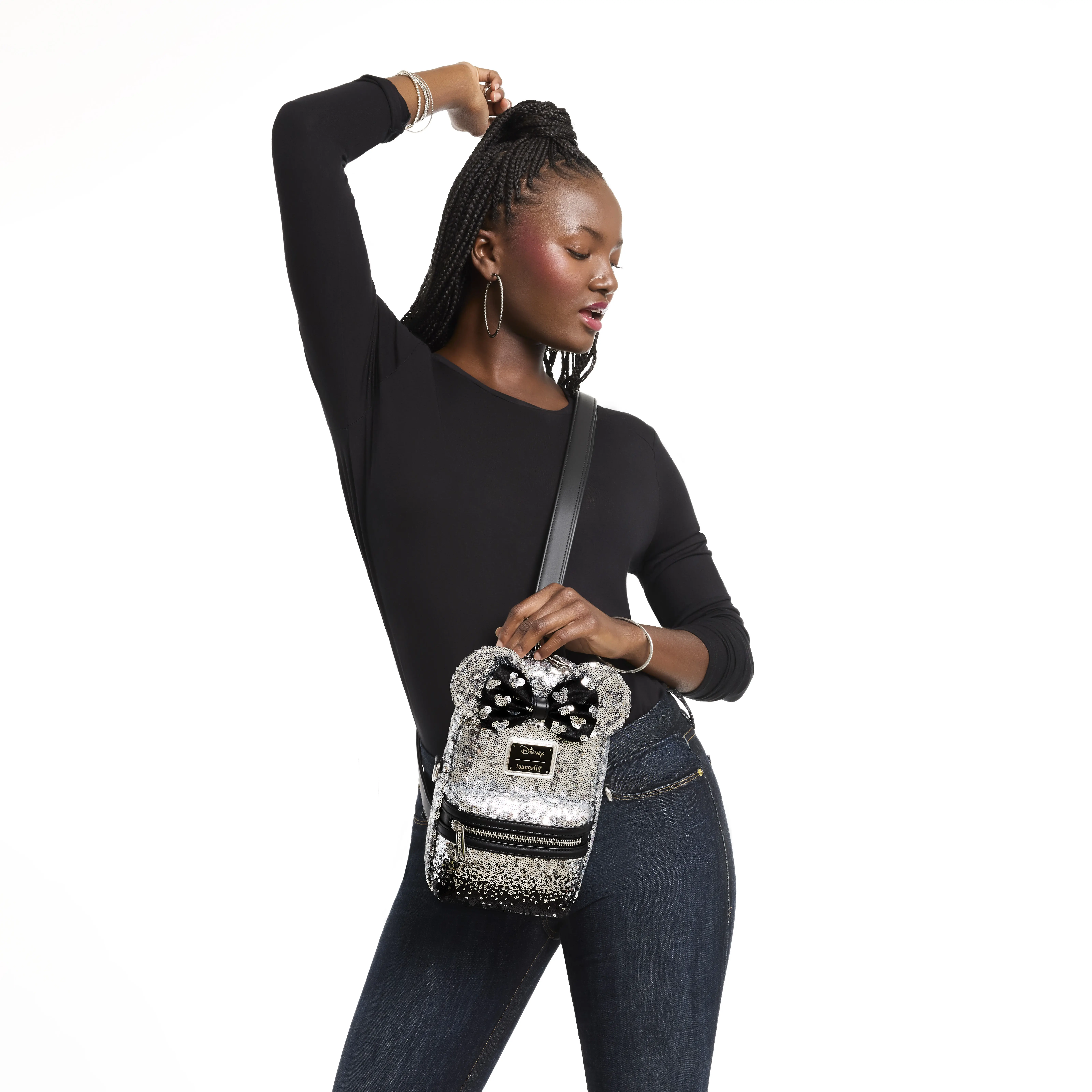 Minnie Mouse Ombre Sequin Sling Crossbody Bag - Image 2