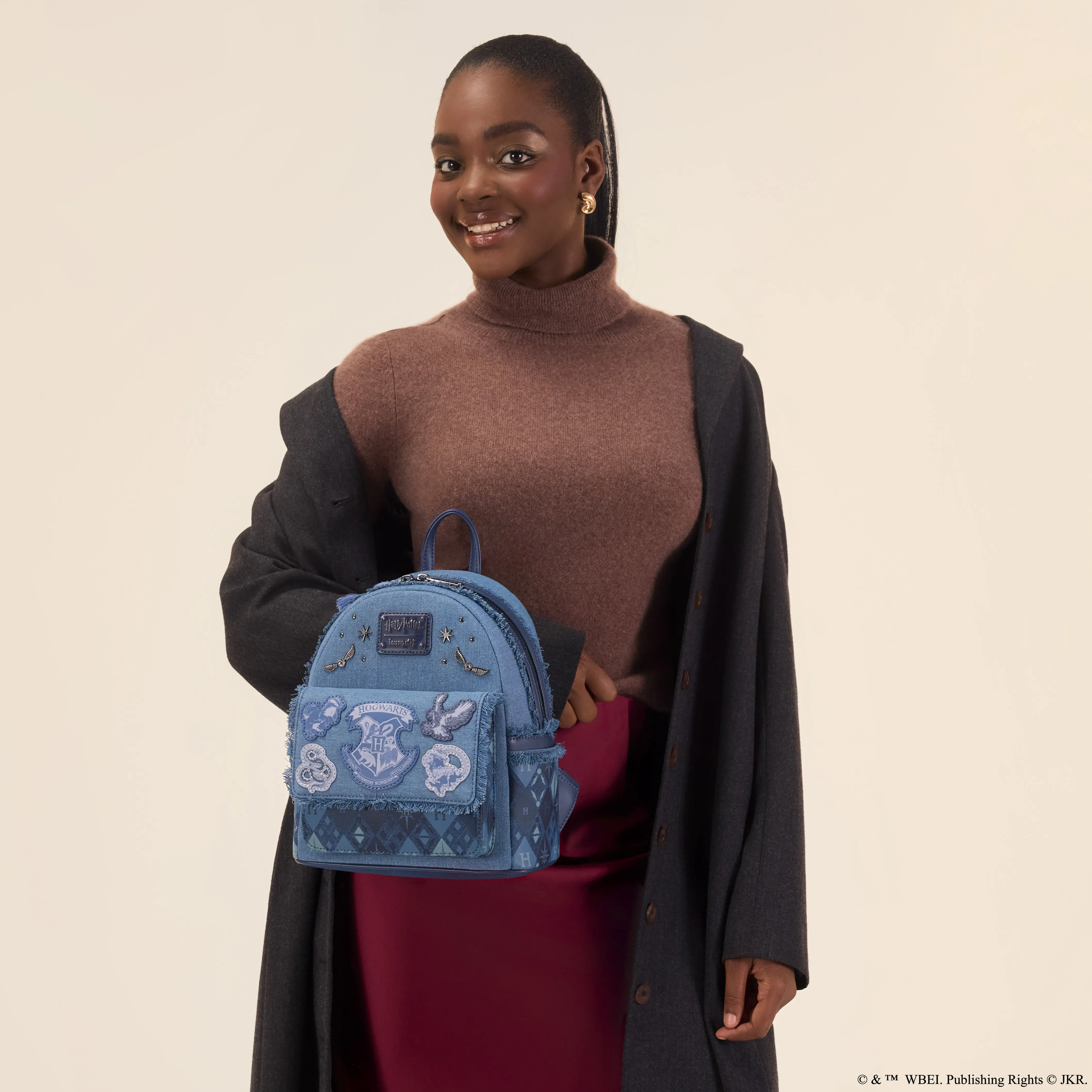 Harry Potter Hogwarts Denim Mini Backpack - Image 3